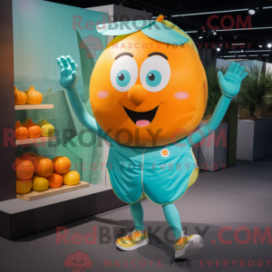 Turquoise Grapefruit mascot...