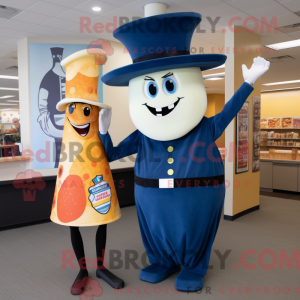 Navy Pizza Slice mascot...