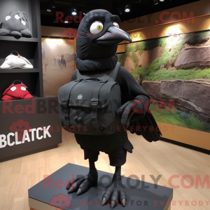 Sort Blackbird maskot...