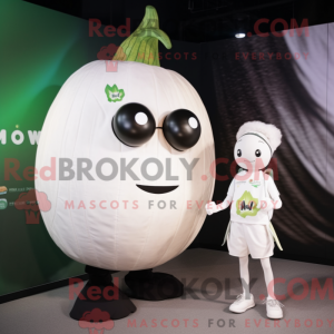 Hvid majroe maskot kostume...