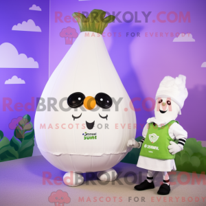 White Turnip mascot costume...