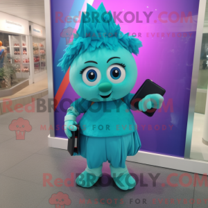 Turkis men maskotdraktfigur...