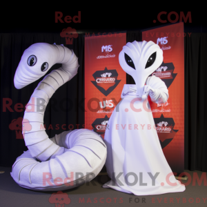 White Hydra mascot costume...