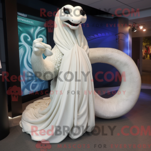 White Hydra mascot costume...