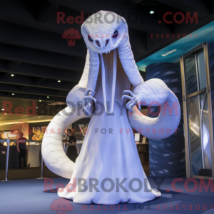 Hvid Hydra maskot kostume...