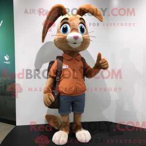 Brown Rabbit mascot costume...