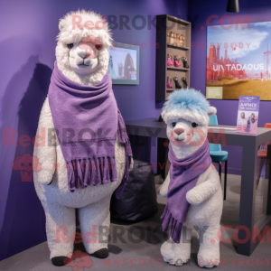 Lavendel Alpaca mascotte...