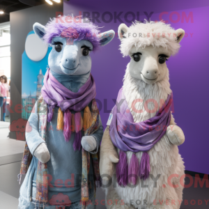 Lavender Alpaca mascot...