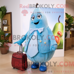 Sky Blue Pear maskot...