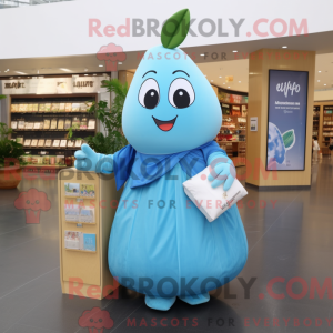 Sky Blue Pear mascot...