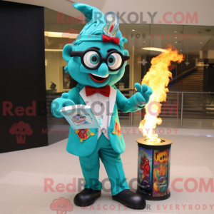 Turquoise Fire Eater mascot...