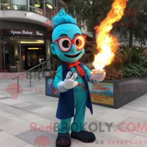 Turkis Fire Eater maskot...