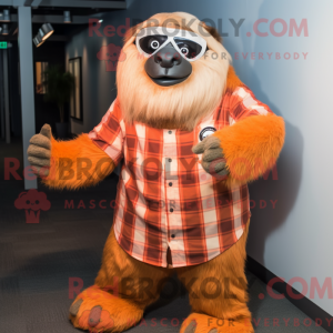 Orange Giant Sloth mascot...