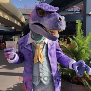 Lavender Allosaurus mascot...