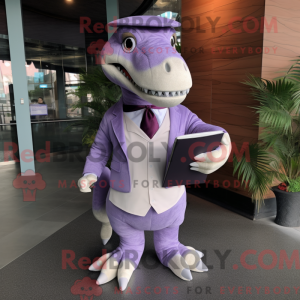 Lavendel Allosaurus maskot...