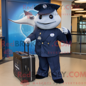 Navy Stingray mascot...