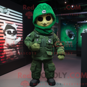 Green Para Commando mascot...