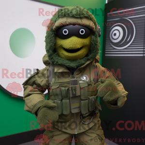 Green Para Commando mascot...