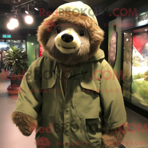 Olive Giant Sloth mascot...