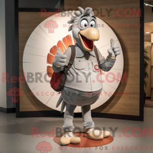 Sølv Tyrkiet maskot kostume...