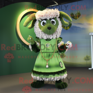 Olive Ram maskot kostume...