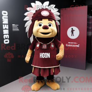 Maroon Chief maskot kostume...