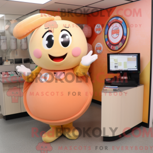 Peach Bagels maskot kostume...