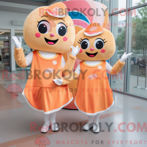 Peach Bagels mascot costume...