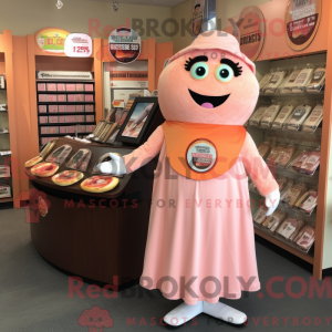 Peach Bagels maskot kostume...