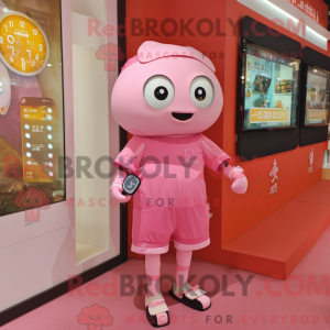 Pink Dim Sum maskot kostume...