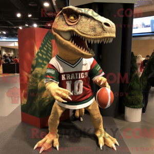 Tan Allosaurus maskot...