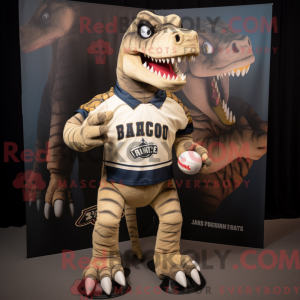 Tan Allosaurus maskot...