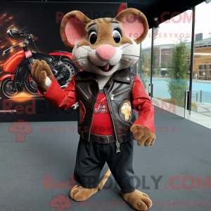Red Rat mascot costume...
