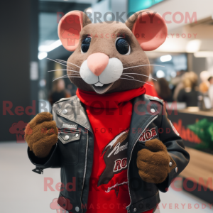 Red Rat maskot kostume...