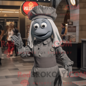 Grå Medusa-maskotdraktfigur...