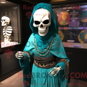 Turquoise Skull mascot...