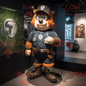 Rust Police Officer mascot...