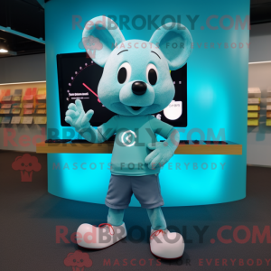 Maskotka Cyan Mouse jest...