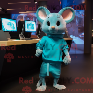 Maskotka Cyan Mouse jest...