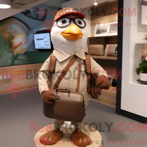 Brown Gull mascot costume...