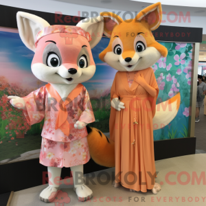 Peach Fox Maskottchen...
