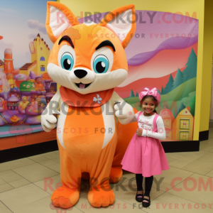 Peach Fox mascot costume...