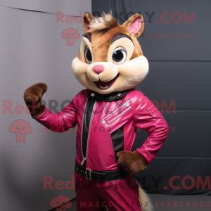 Magenta Chipmunk maskot...