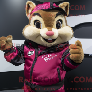 Magenta Chipmunk mascot...