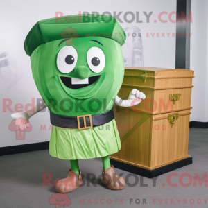 Green Treasure Chest mascot...
