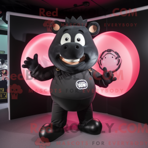 Black Pig mascot costume...