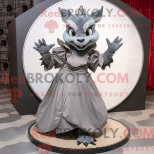 Grå Gargoyle maskot kostume...