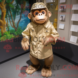 Tan Chimpanzee mascot...