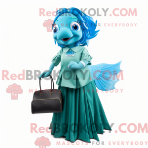 Cyan Betta Fish mascot...