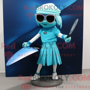 Cyan Knife Thrower mascot...